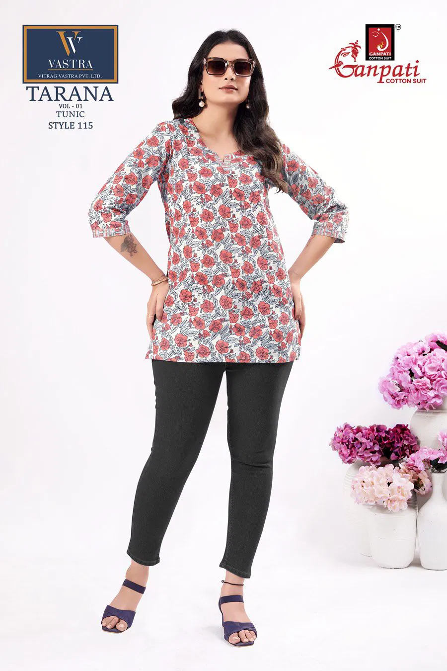 Ganpati Tarana Vol 1 Casual Wear Cotton Printed Short Tops Collection